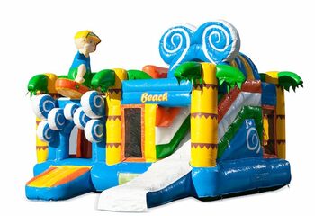 Comprar castillo inflable multijugador de interior en playa temática playa con tobogán para niños. Ordene castillos inflables en línea en JB Hinchables España