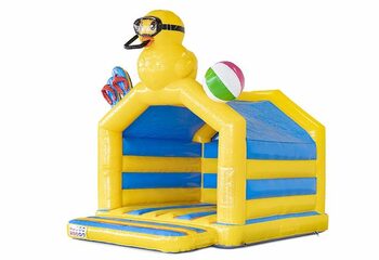 Gorila inflable con tema de pato azul amarillo a la venta para niños