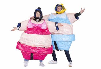 Compra 2 trajes de sumo big mama en rosa y azul para lucha libre