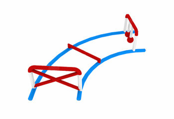 Opblaasbaar luchtdicht obstakel voor sup parcours te bestellen op maat