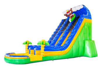 Comprar tobogán acuático hinchable Waterslide D22 Hawaii con temática tropical