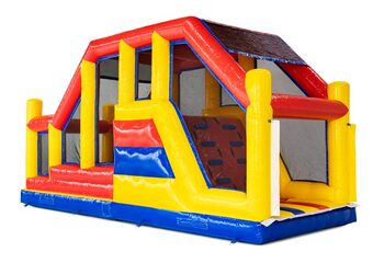 Módulo de pista de obstáculos rojo amarillo azul base jump