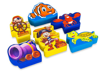 Juego de tema de softplay con imágenes de Piratas y animales marinos
