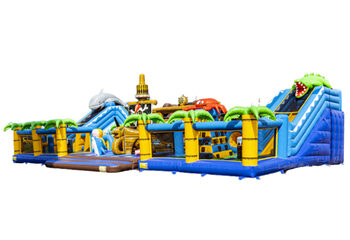 Gran parque de juegos inflable JB Inflatables con temática de mundo marino