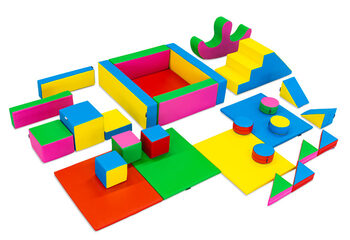 Set XXL de Softplay con temática estándar y bloques coloridos para jugar
