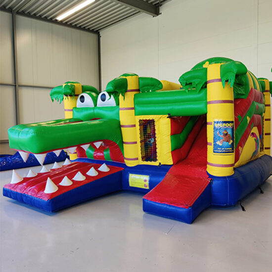 Opblaasbare multiplay krokodil die nog steeds in erg goede staat is na 11 jaar oud