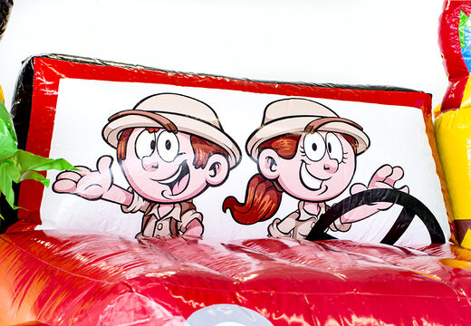 Compre castillo hinchable multijugador mediano con tobogán para niños con temática de amazon safari. Ordene castillos hinchables en línea en  JB Hinchables España