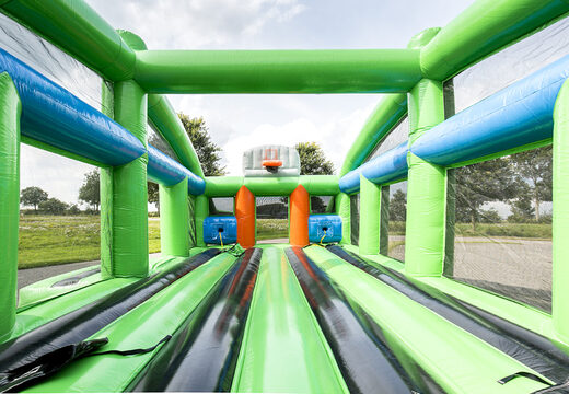 Estadio sportpista multifuncional único para diferentes tipos de actividades deportivas tanto para jóvenes como para mayores. Ordene la arena multi sportpista inflable ahora en línea en JB Hinchables España