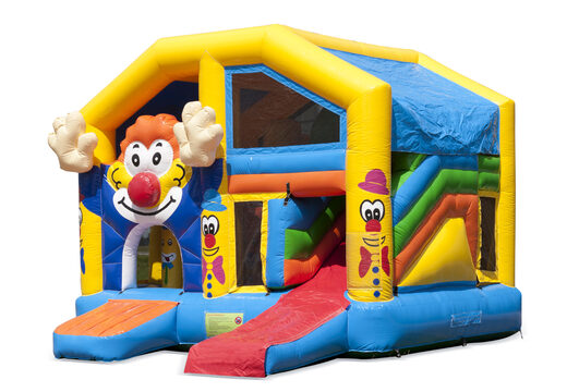 Compre un castillo inflable de interior multijugador con tobogán en el tema del payaso para niños. Ordene castillos inflables en línea en JB Hinchables España