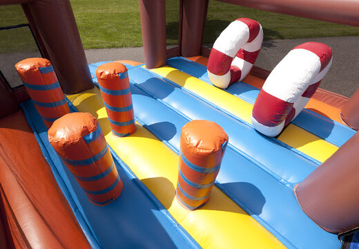 Impresionante tobogán inflable con temática de tiburones con piscina para niños. Compre toboganes inflables ahora en línea en JB Hinchables España