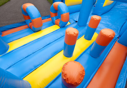 Tobogán inflable multiplay con temática de pez payaso con piscina de chapoteo, impresionante objeto 3D, colores frescos y el obstáculo 3D para niños. Ordene toboganes inflables ahora en línea en JB Hinchables España