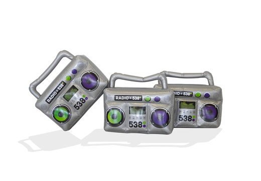 Compre una mini radio inflable de pvc 538. Ordene sus hinchable publicidad en línea en JB Hinchables España