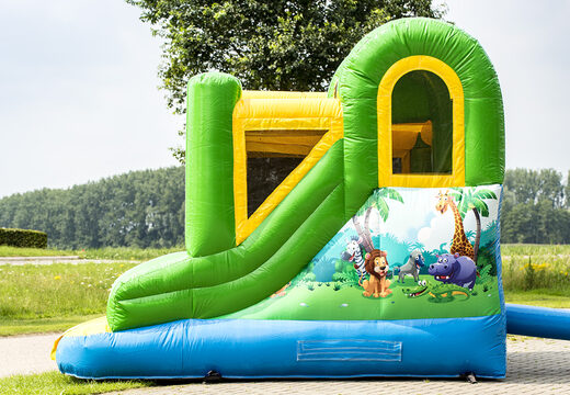 Ordene El castillo hinchable Jumpy Happy jungle para niños. Compre castillos hinchables en línea en JB Hinchables España