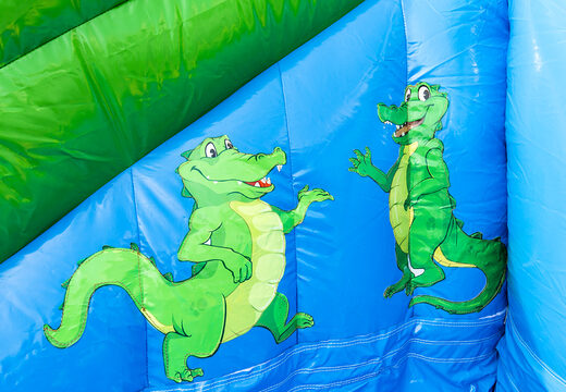 Compre castillo hinchable Splashy Crocodile con bañera en JB Hinchables España. Ordene castillo hinchables en línea en JB Hinchables España