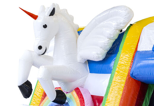 Comprar mini castillo hinchable multijugador con tema de unicornio para niños. Ordene castillos hinchables en línea en JB Hinchables España
