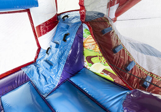 Castillo hinchable de Candyland multijugador con objetos en 3D en el interior y un tobogán para niños. Compre castillos hinchables en línea en JB Hinchables España