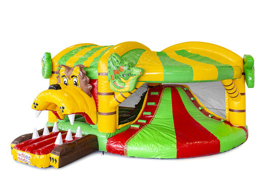 Compre un castillo inflable de interior multijugador con tobogán en un tema de la jungla para niños. Ordene castillos inflables en línea en JB Hinchables España