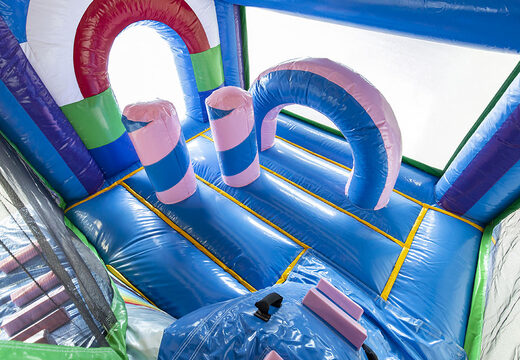 Compra castillo hinchable de unicornio mediano con tobogán para niños. Ordene castillos hinchables en línea en JB Hinchables España