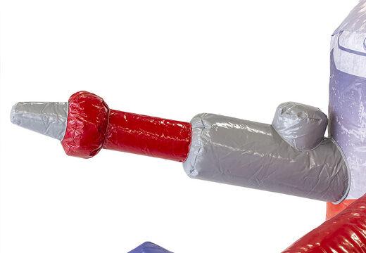 Castillo hinchable multijugador de bomberos inflable con tobogán en el medio y objetos 3D para niños. Ordene castillos hinchables en línea en JB Hinchables España