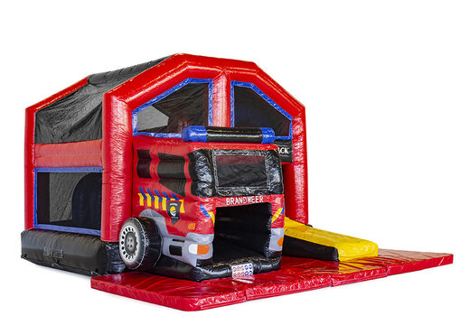 Departamento de Bomberos de Captian Jack Multiplay personalizado castillo hinchable cubiertas hechas en JB Hinchables España. Casas de rebote promocionales en todas las formas y tamaños en JB Hinchables España