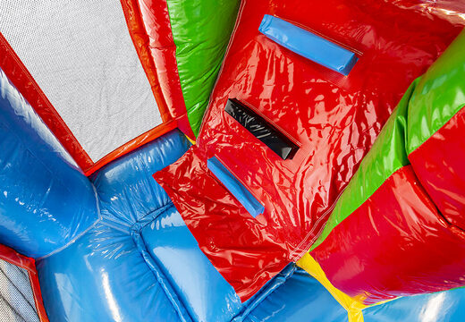 Castillo hinchable de tamaño mediano con tobogán para niños con temática de Hawái. Ordene castillos hinchables en línea en JB Hinchables España