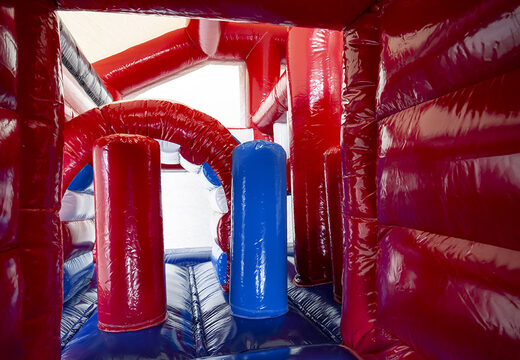 Castillo hinchable multijugador mediano con tobogán en tema de bomberos para niños. Ordene castillos hinchables en línea en JB Hinchables España