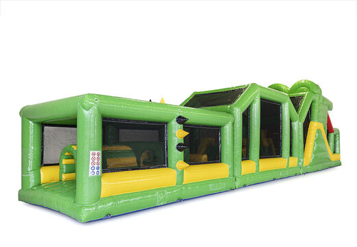 Pista americana modular inflable de 19 metros con temática de cocodrilo con objetos 3D a juego para niños. Compre pistas americanas inflables en línea ahora en JB Hinchables España