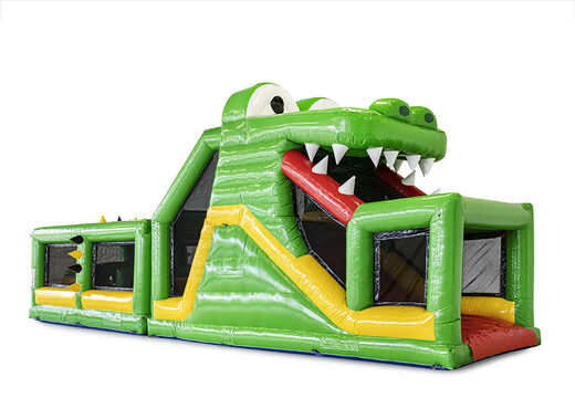 Pista americana modular inflable en tema de cocodrilo con objetos 3D a juego para niños. Compre pistas americanas inflables en línea ahora en JB Hinchables España