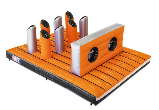 Pedido la carrera de obstáculos Giga en el tema Bars Dodger Platform para niños. Compre carreras de obstáculos inflables en línea ahora en JB Hinchables España