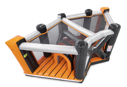 Mega inflable de 40 piezas giga modular Gate Corner campo de asalto para niños. Ordene carreras de obstáculos inflables en línea ahora en JB Hinchables España