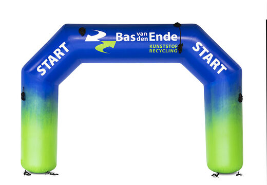 Compre un arco de meta de inicio y finalización inflable Bas van den Ende personalizado en línea en JB Hinchables España. Ordene arcos de meta publicitarios personalizados en línea