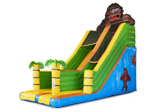 Compre Gorilla Slide Super con los colores alegres, los objetos en 3D y la bonita impresión en las paredes laterales. Ordene toboganes inflables ahora en línea en JB Hinchables España