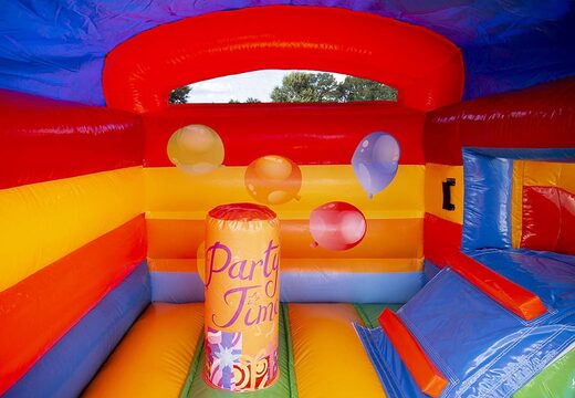 Compra un pequeño castillo hinchable de interior multifuncional con tema de fiesta para niños. Compra castillos hinchables en línea en JB Hinchables España