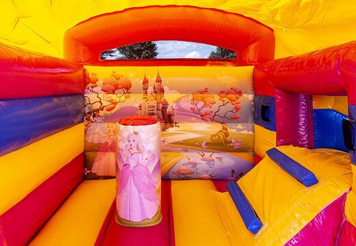 Compra un pequeño castillo hinchable de interior multifuncional en tema princesa para niños. Compra castillos hinchables en línea en JB Hinchables España