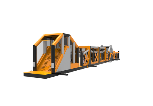 Carrera de aventuras pista americana de 48,5 metros de largo para niños. Ordene pistas americanas inflables ahora en línea en JB Hinchables España