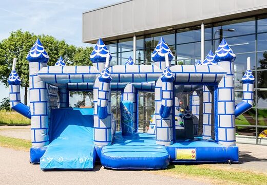 Compre un castillo hinchable con temática de castillo con un tobogán para niños. Compre castillos hinchables en línea en JB Hinchables España