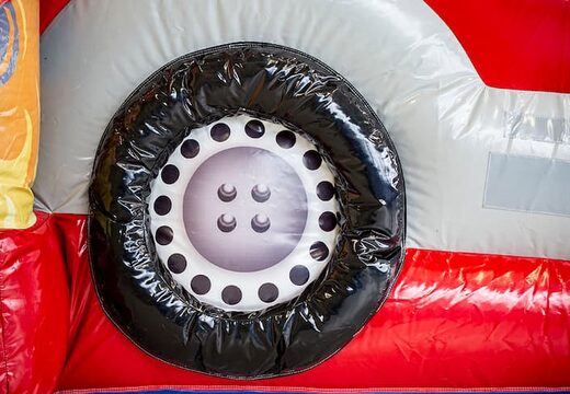 Ordene el castillo inflable grande de interior del departamento de bomberos para juegos múltiples con tobogán en tema de Lego para niños. Compre castillos inflables en línea en JB Hinchables España