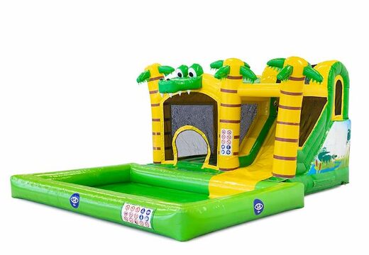 Ordene el castillo hinchable inflable con bañera conectable en tema de cocodrilo para niños JB Hinchables España. Compre castillos hinchables inflables en línea en JB Hinchables España
