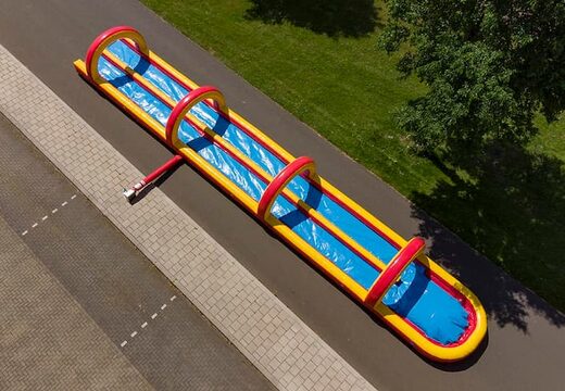 Ordene un tobogán inflable de doble tubo de 20 metros de largo. Compre toboganes hinchables ahora en línea en JB Hinchables España