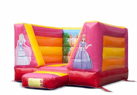 Ordena un pequeño castillo hinchable abierto con tema de princesa para niños. Compra castillos hinchables en línea en JB Hinchables España