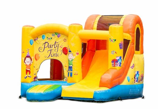 Comprar castillo inflable en tema de fiesta con tobogán para niños. Ordene castillos inflables en línea en JB Hinchables España