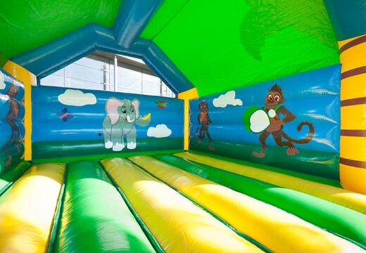 Compra un grande castillo hinchable con un tema selva para niños. Ordena castillos inflable en línea en JB Hinchables España
