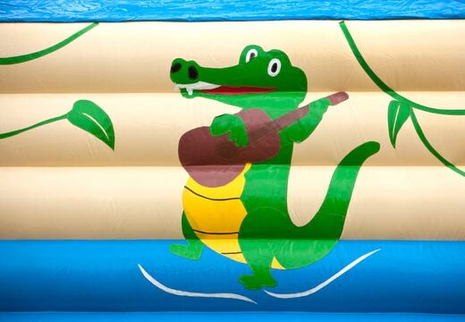 Compra un grande castillo inflable con un tema cocodrilo para niños. Ordena castillos inflable en línea en JB Hinchables España