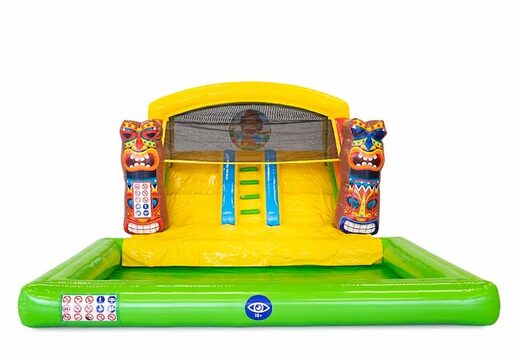 Compre el castillo hinchable de Hawaii con tobogán de rebote splashy multifuncional en JB Hinchables España. Ordene castillos hinchables en línea en JB Hinchables España