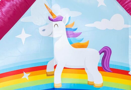 Ordene el castillo hinchable con tobogán acuático multiplay con tema de unicornio con o sin baño para niños en JB Hinchables España. Compre castillo hinchable en línea en JB Hinchables España
