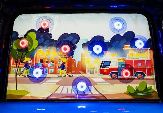 mini galería de tiro ips juego intercambiable camión de bomberos orden de hoja posterior