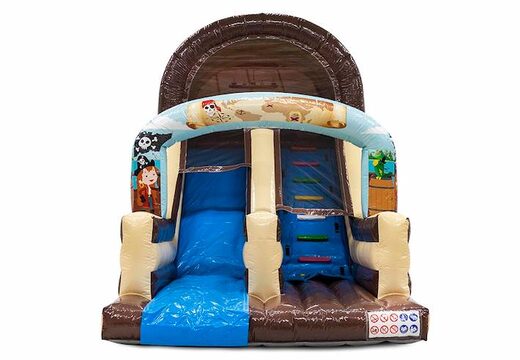 Opblaasbare glijbaan in piraten thema bestellen voor kinderen