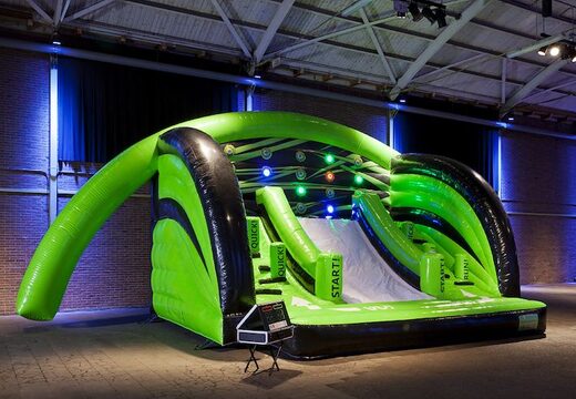 Carrera de obstáculos de castillo hinchable inflable con deporte interactivo para competir para niños a la venta