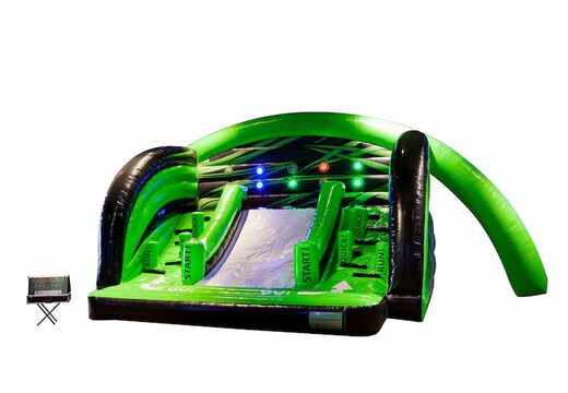 Pide carrera de obstáculos hinchable con deporte interactivo para hacer una competición para niños