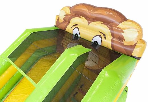 Jungle tobogán hinchable con sección de castillo hinchable y obstáculos para niños